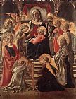Fra Filippo Lippi Canvas Paintings - Madonna and Child Enthroned with Saints